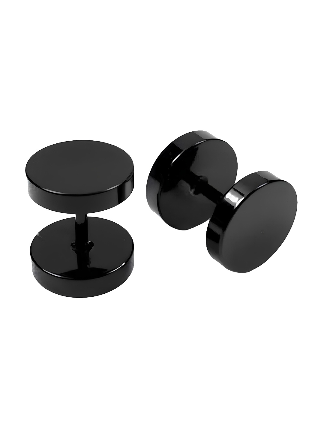 KARISHMA KREATIONS Men Stainless Steel Studs Earrings, Black