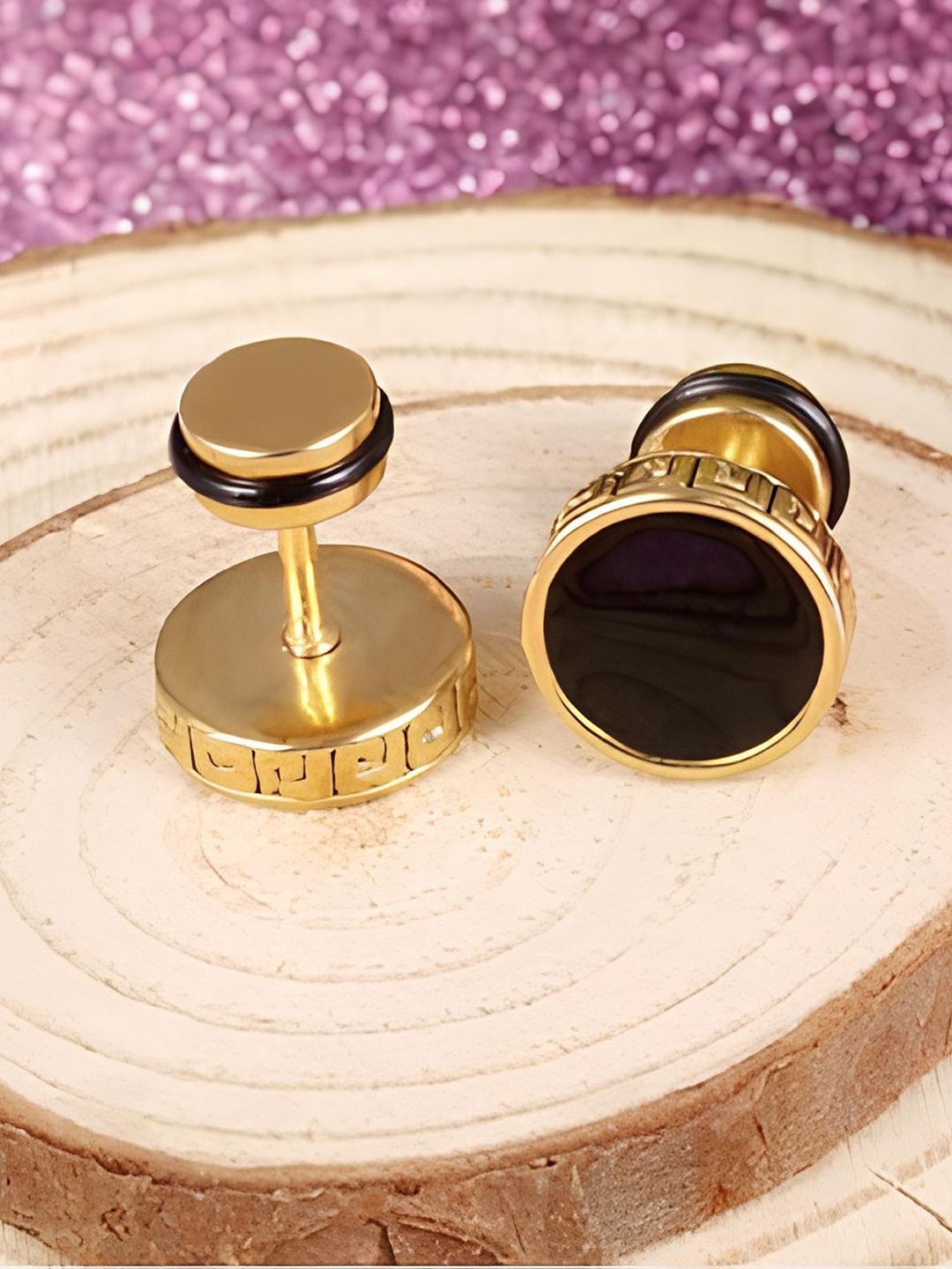 

KARISHMA KREATIONS Gold-Plated Contemporary Studs Earrings