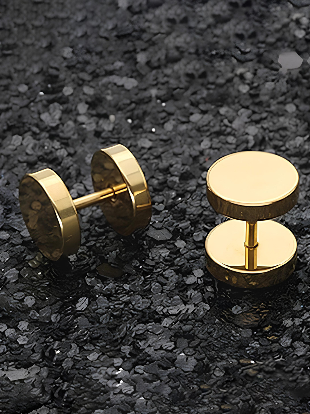 

KARISHMA KREATIONS Stainless Steel Gold Plated Studs Earrings