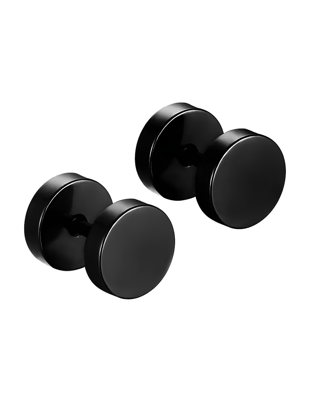 

KARISHMA KREATIONS Stainless Steel Studs Earrings, Black