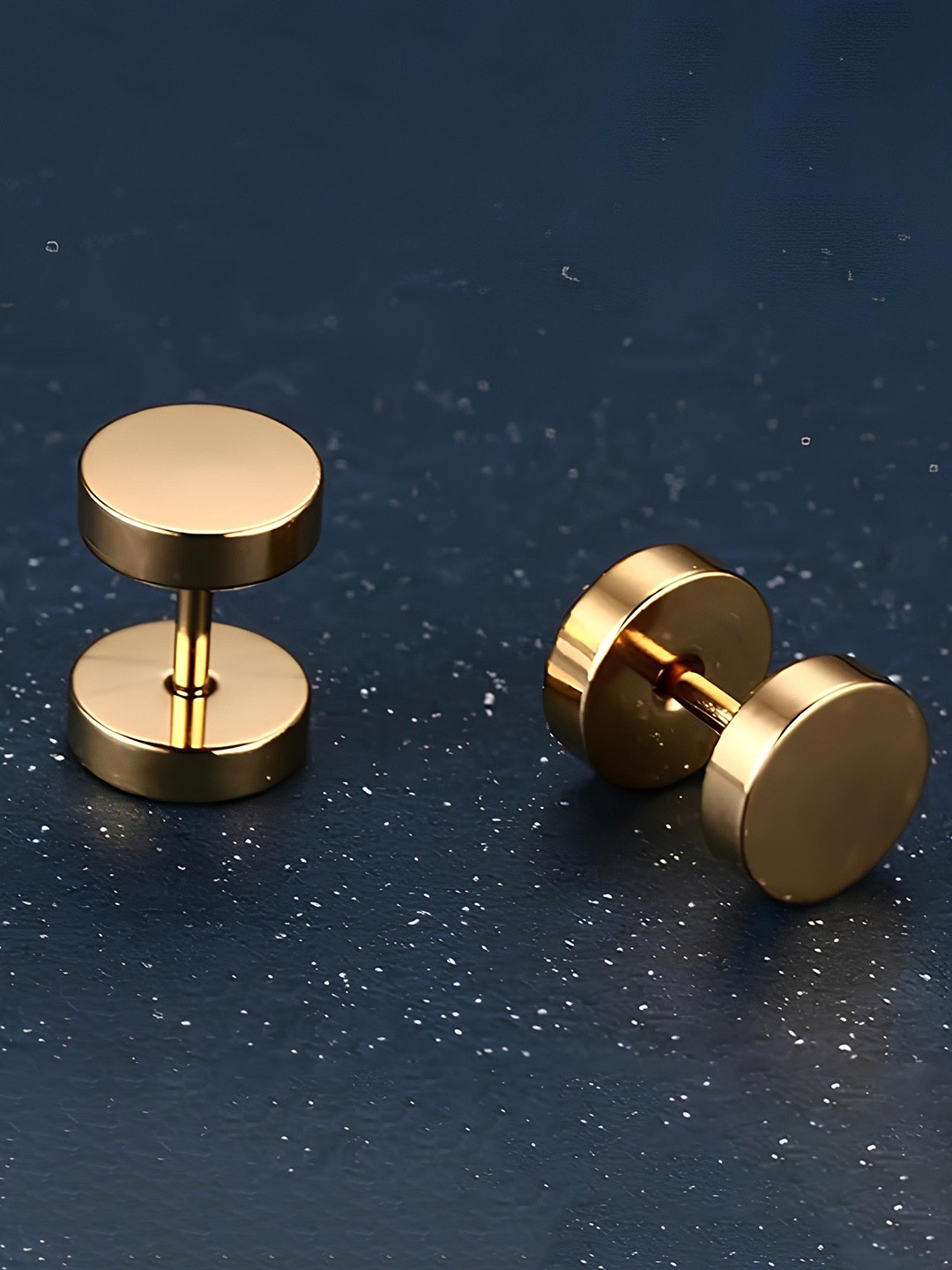 

KARISHMA KREATIONS Gold-Plated Stainless Steel Contemporary Studs