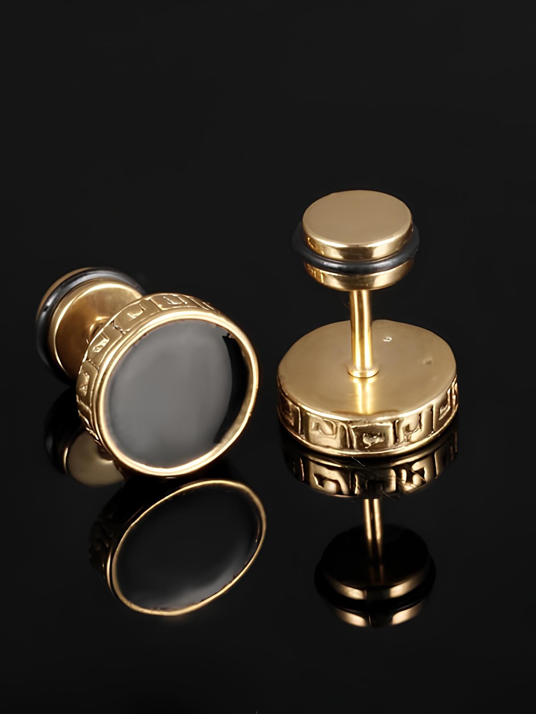 

KARISHMA KREATIONS Gold-Plated Contemporary Stud Earrings