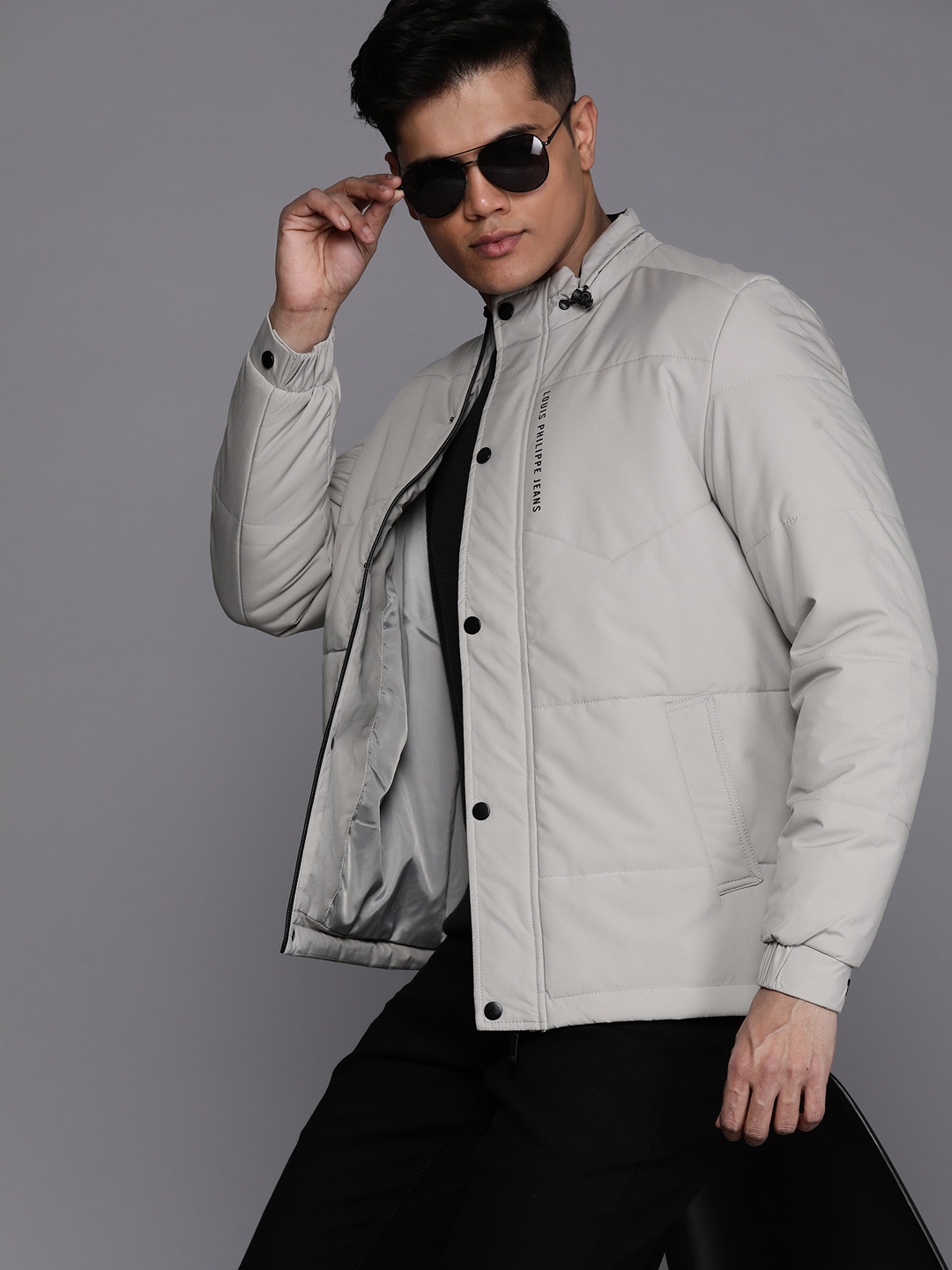 

Louis Philippe Jeans Padded Jacket, Grey