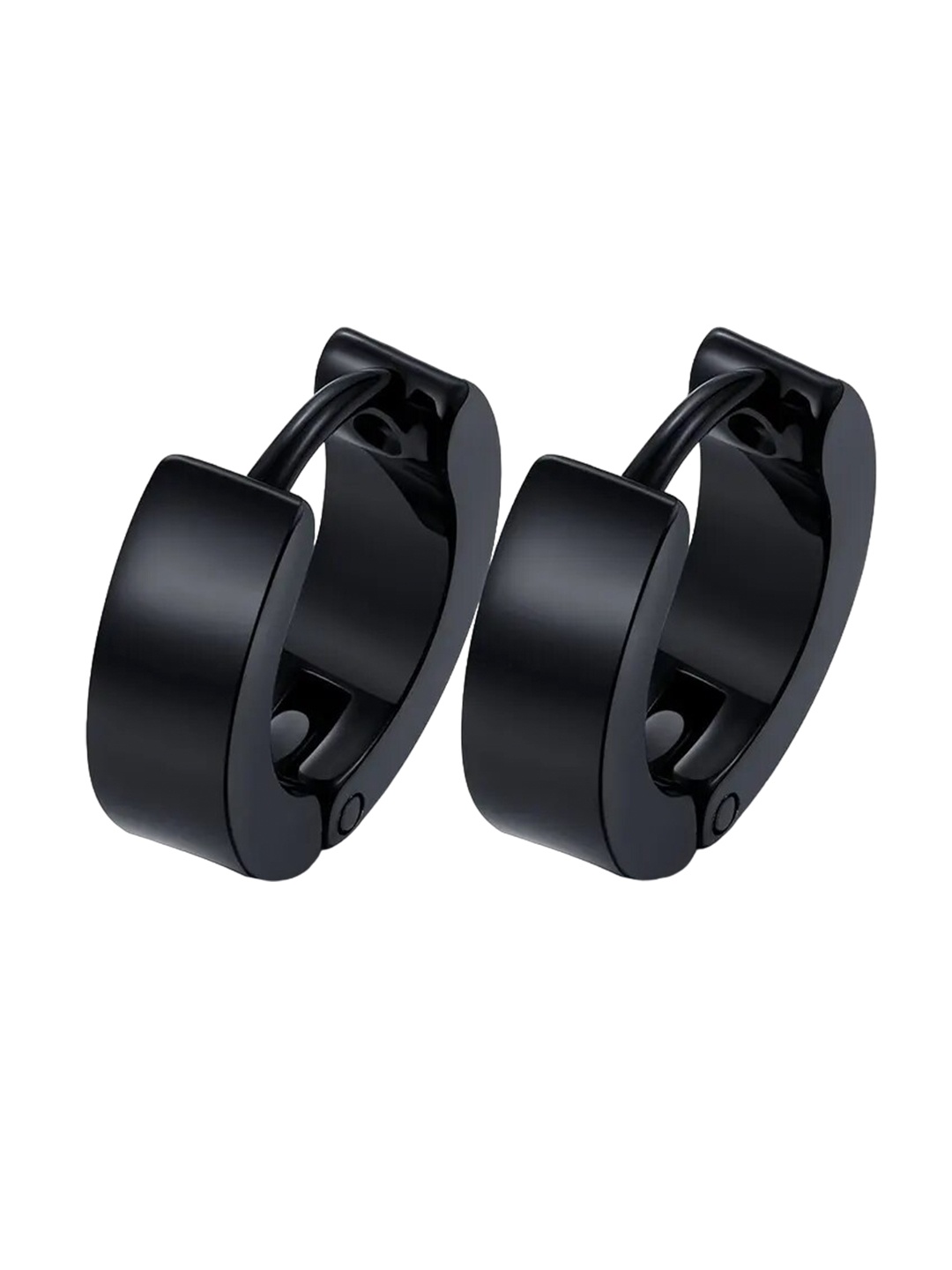 

KARISHMA KREATIONS Set Of 3 Gold-Plated Contemporary Hoop Earrings, Black