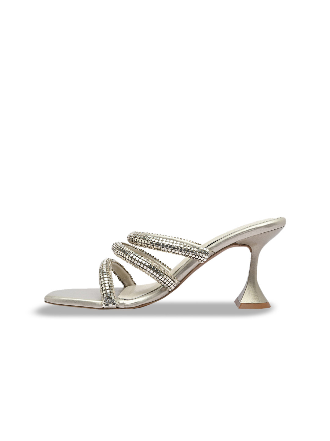 

CAI Embellished Strappy Slim Heels, Gold