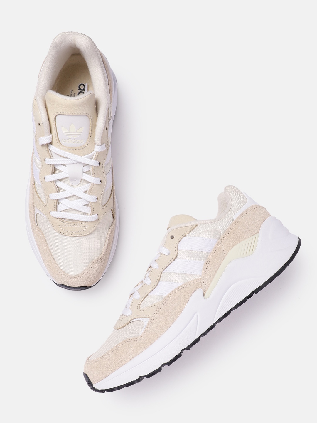 

ADIDAS Originals Women Woven Design Retropy Adisuper Sneakers, Off white