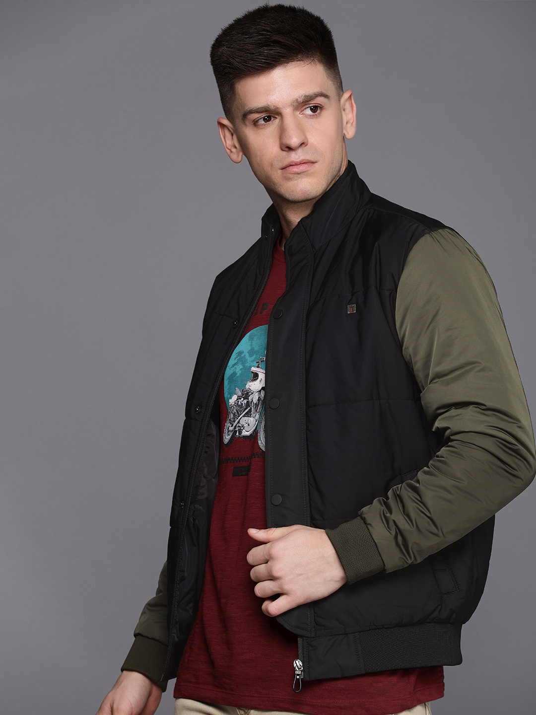 

Louis Philippe Sport Bomber Jacket, Black