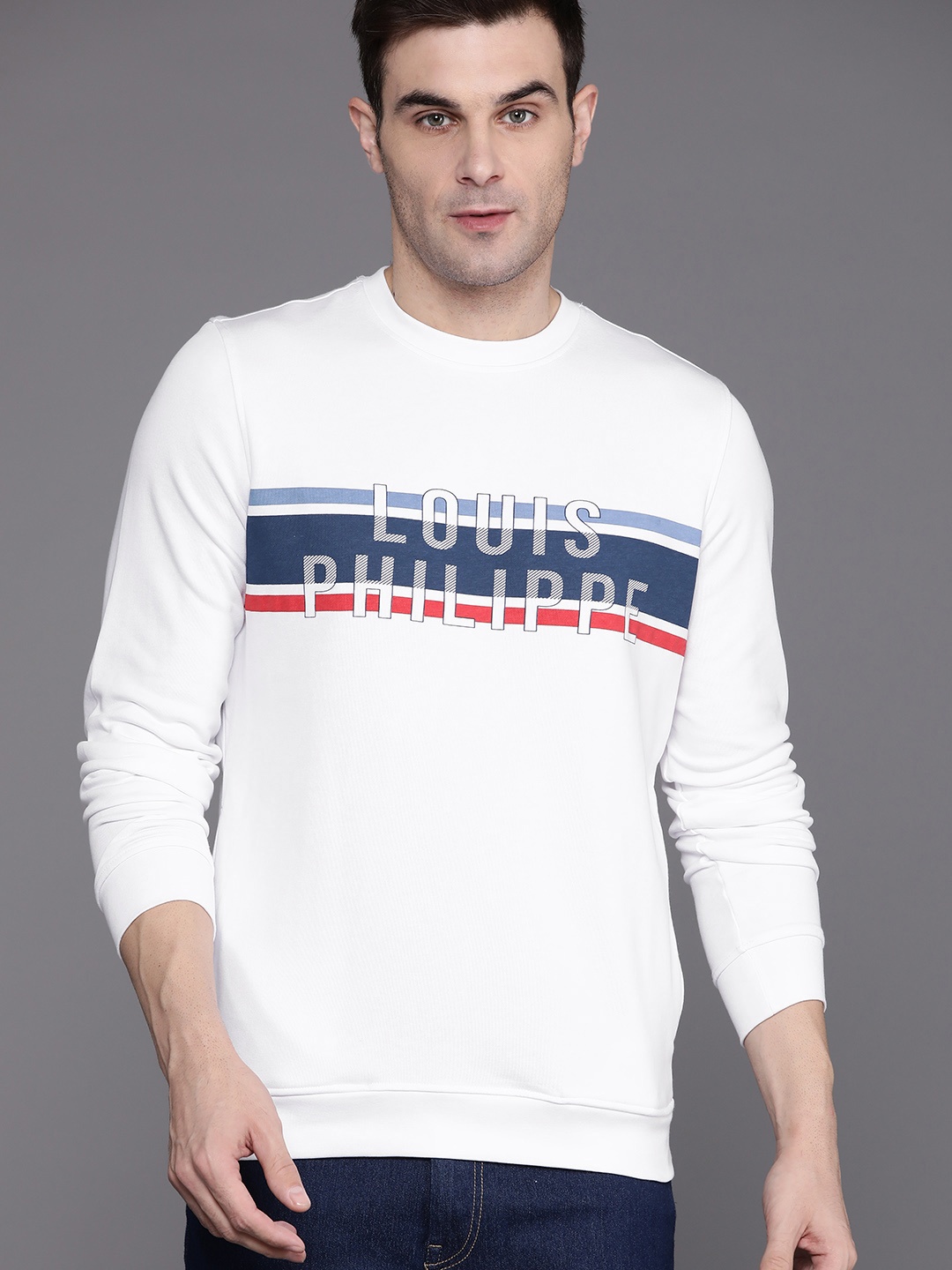 

Louis Philippe Sport Brand Logo Printed Sweatshirt, White