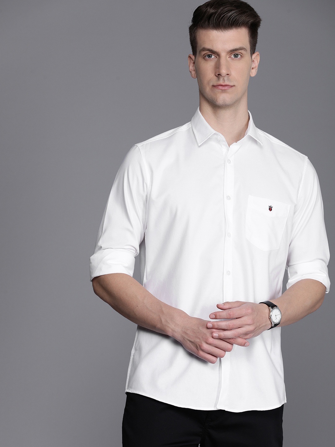 

Louis Philippe Sport Pure Cotton Slim Fit Casual Shirt, White