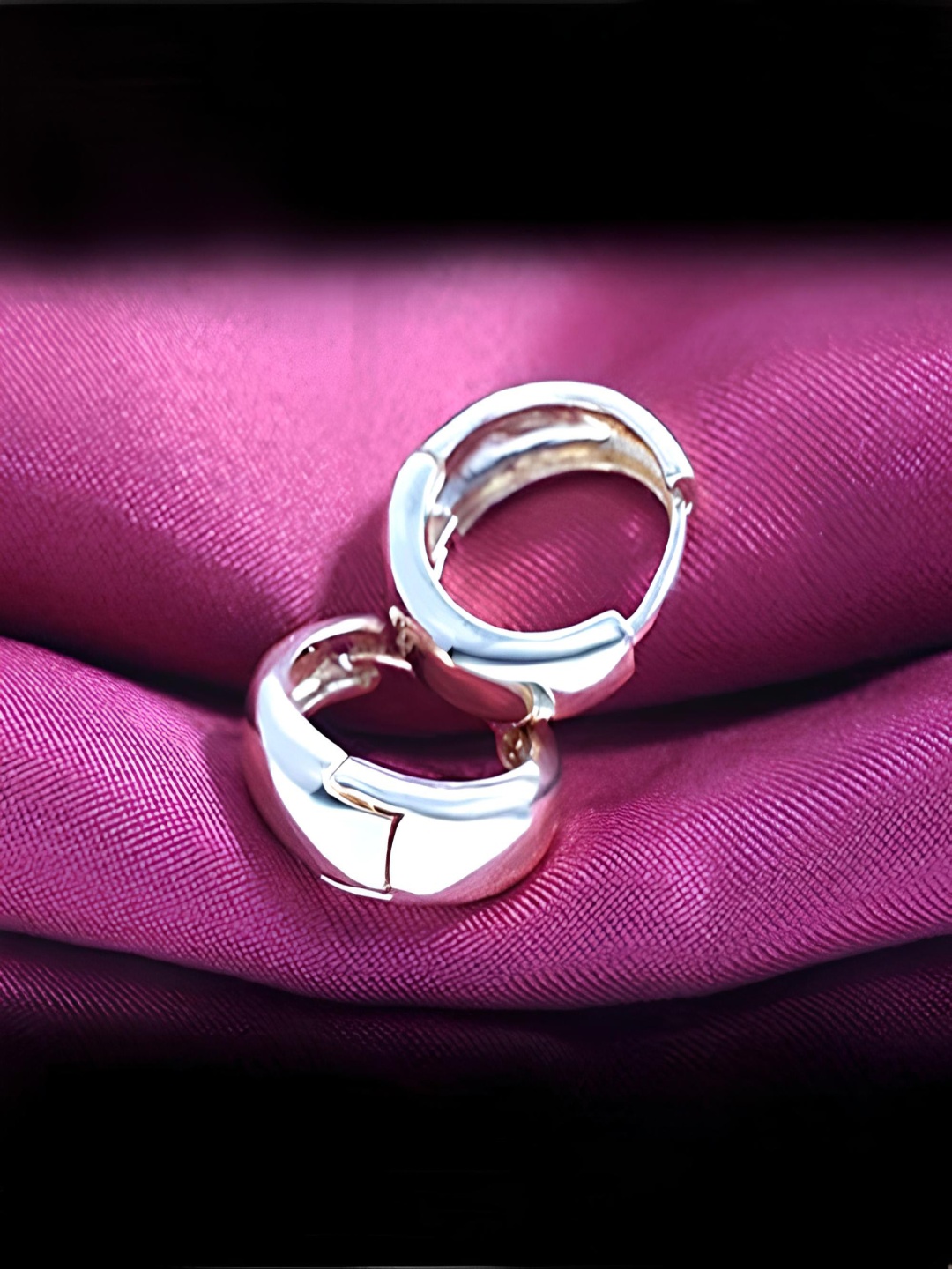 

KARISHMA KREATIONS Set Of 2 Silver-Plated Contemporary Hoop Earrings