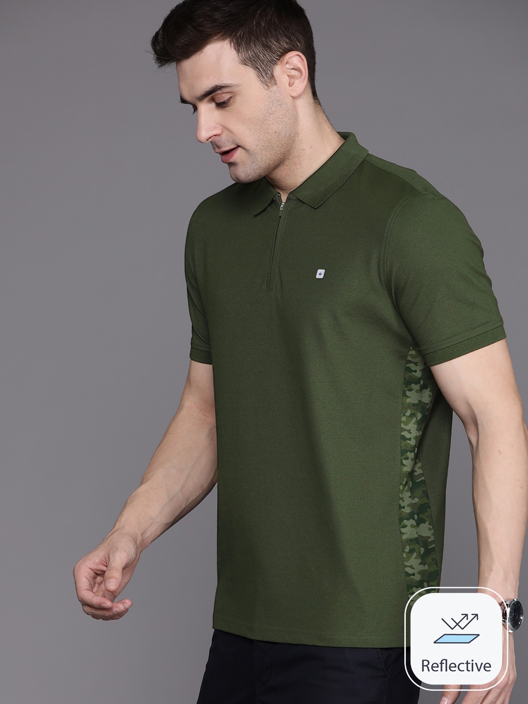

Louis Philippe ATHPLAY Printed Detail T-shirt, Green