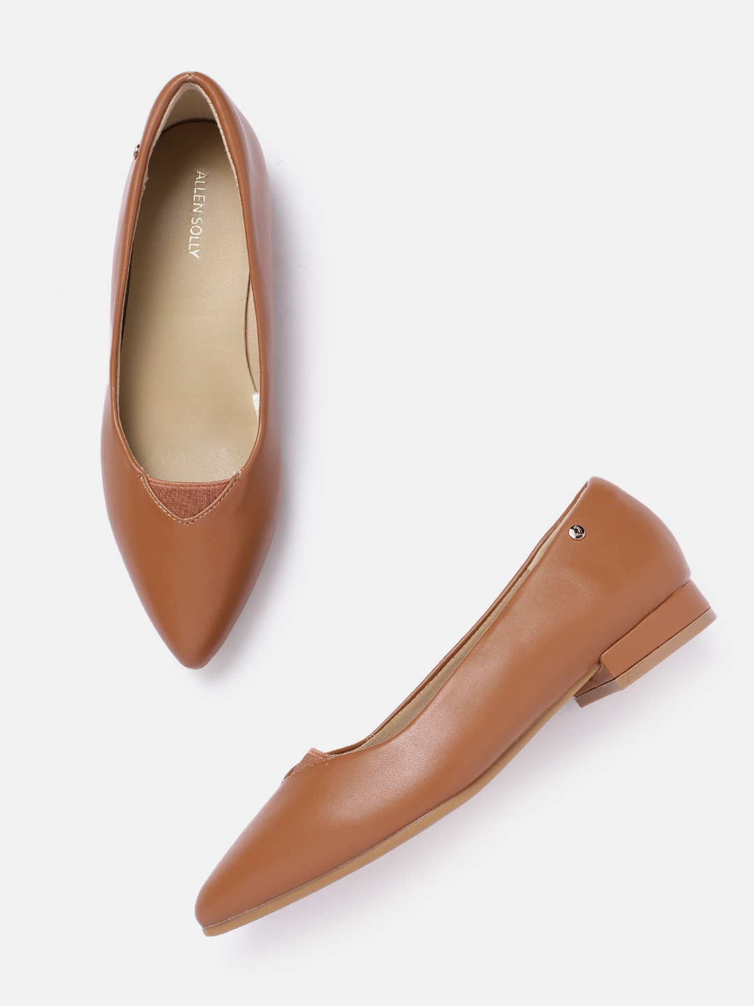 

Allen Solly Women Pointed-Toe Ballerinas, Tan