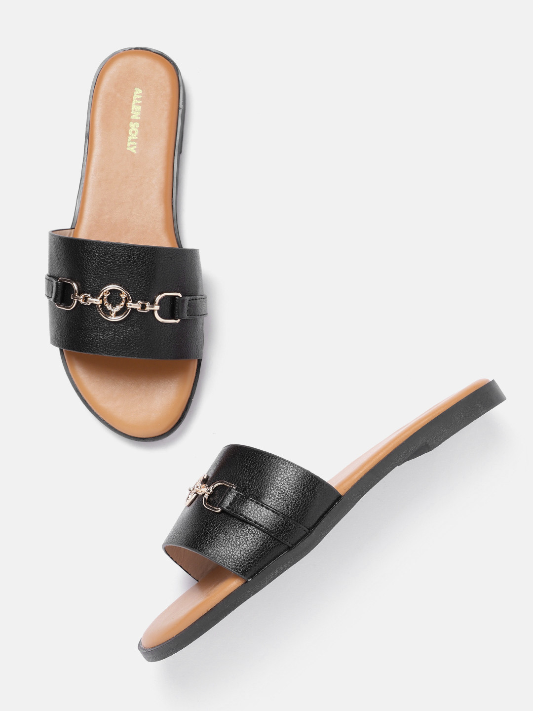 

Allen Solly Women Metal Detail Mules, Black