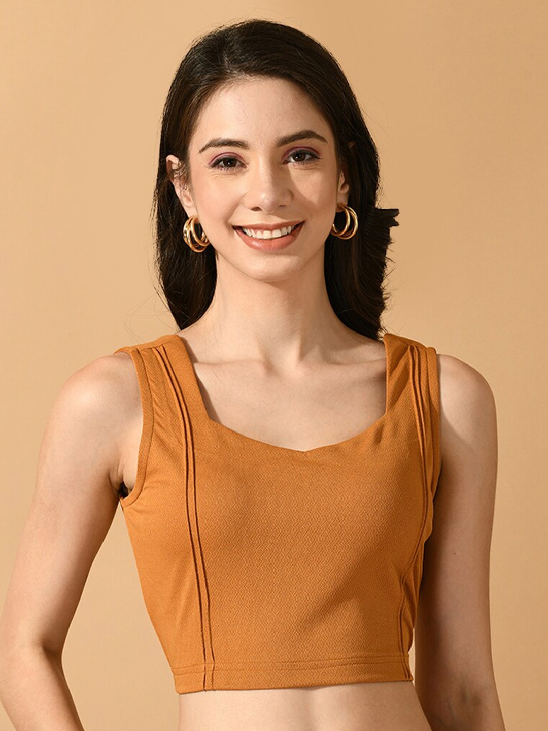 

Myshka Sweetheart Neck Crop Top, Mustard