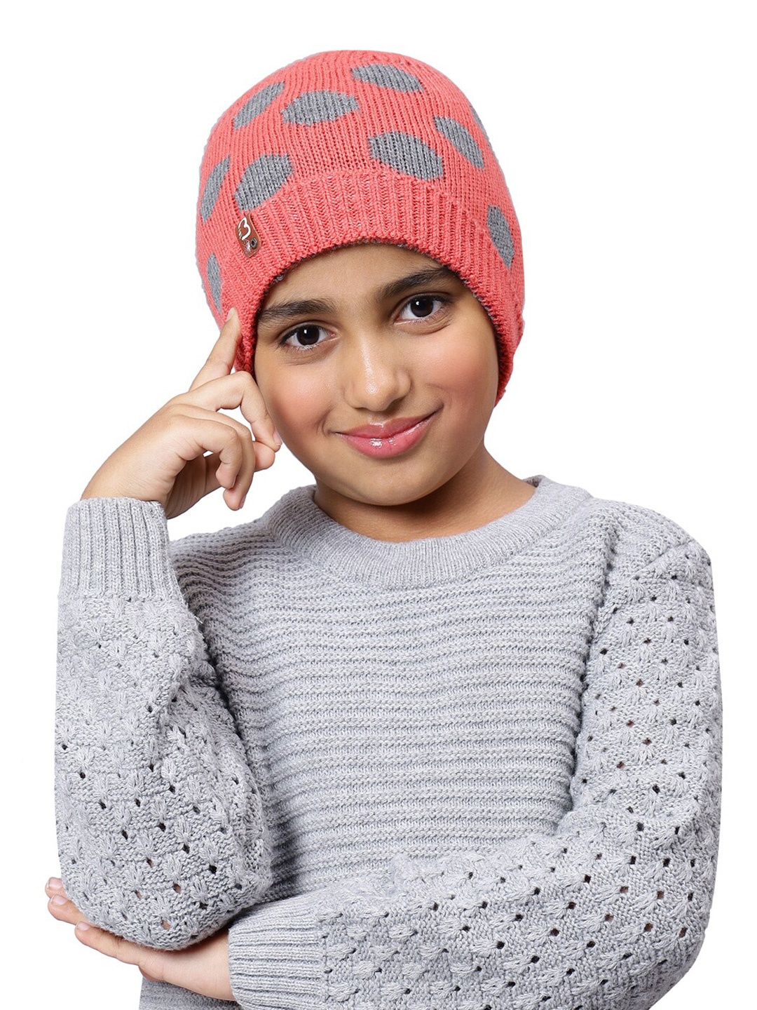 

Bharatasya Girls Printed Beanie, Orange