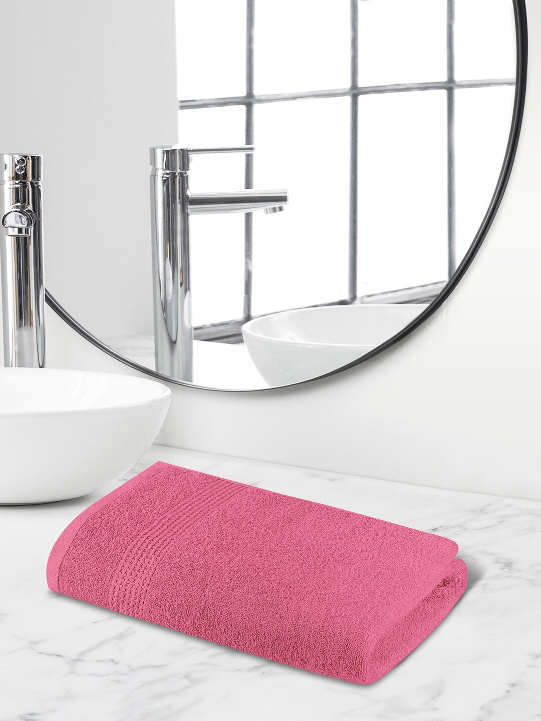 

Himeya Pink Anti Bacterial 320 GSM Reversible Bath Towel