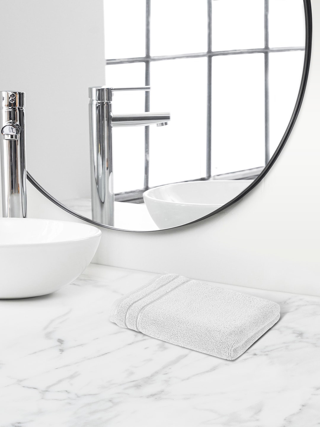 

Himeya White Terry Cotton 650 GSM Hand Towel