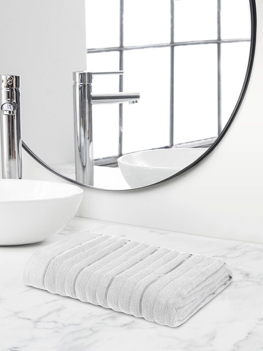 Himeya Star White 550 GSM Cotton Bath Towel