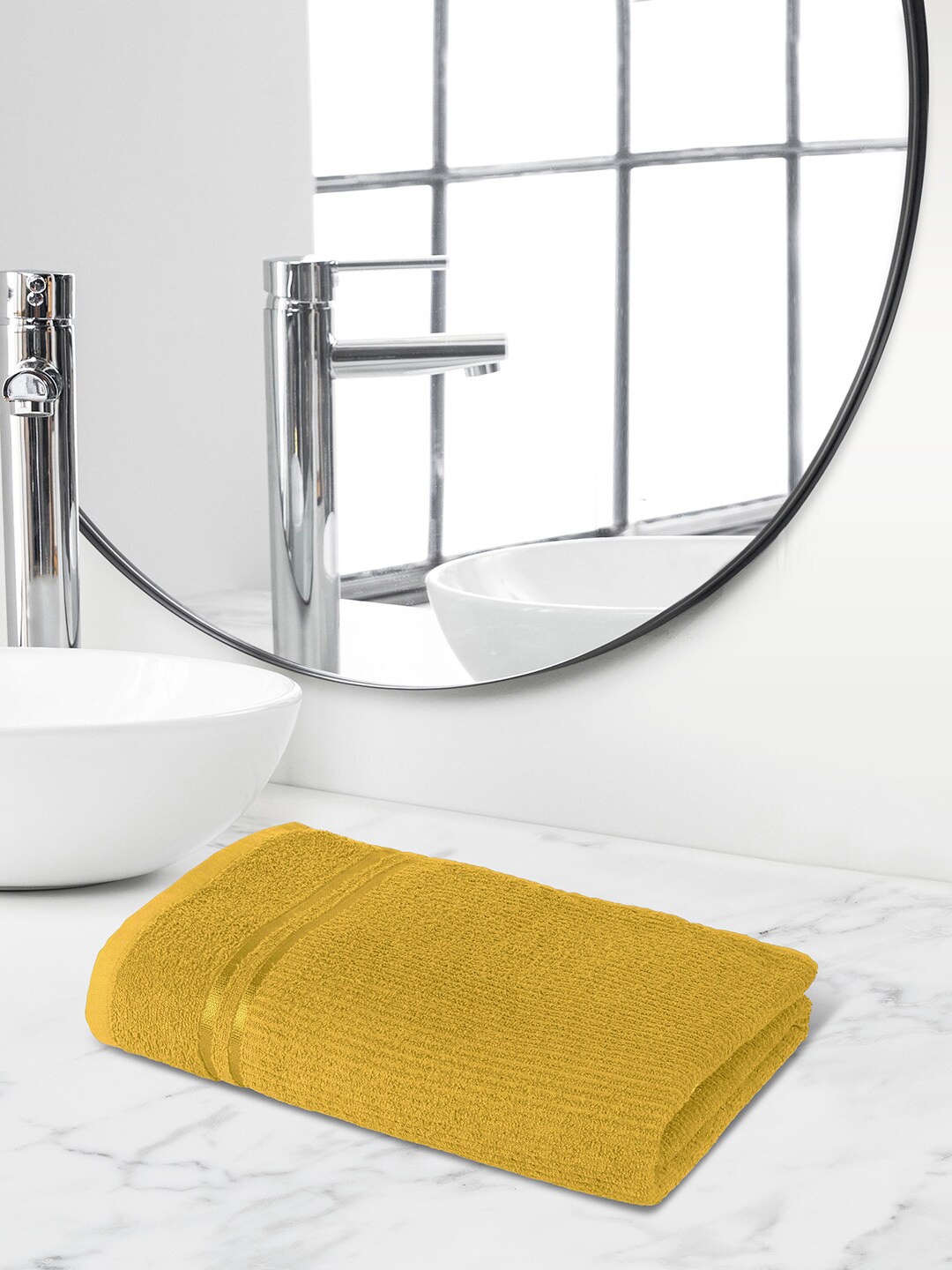 

Himeya Yellow 300 GSM Terry Cotton Classic Quick dry Bath Towel