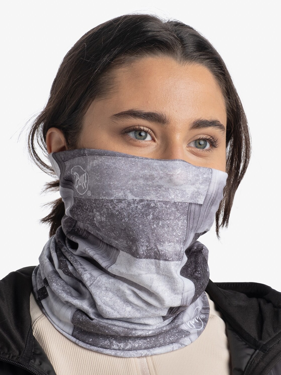 

Original Buff SA Unisex Printed Seamless Stretchable Scarf, Grey