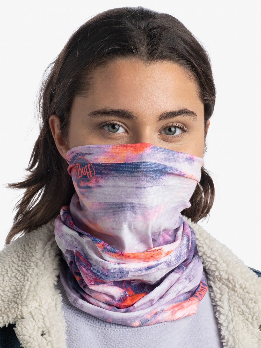 Original Buff SA Unisex Abstract Printed Scarf, Blue