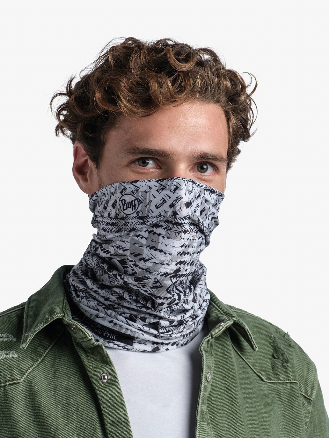 Original Buff SA Unisex Printed Scarf, White