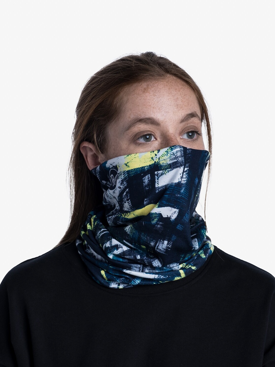 

Original Buff SA Unisex Abstract Printed Ecostretch Scarf, Blue