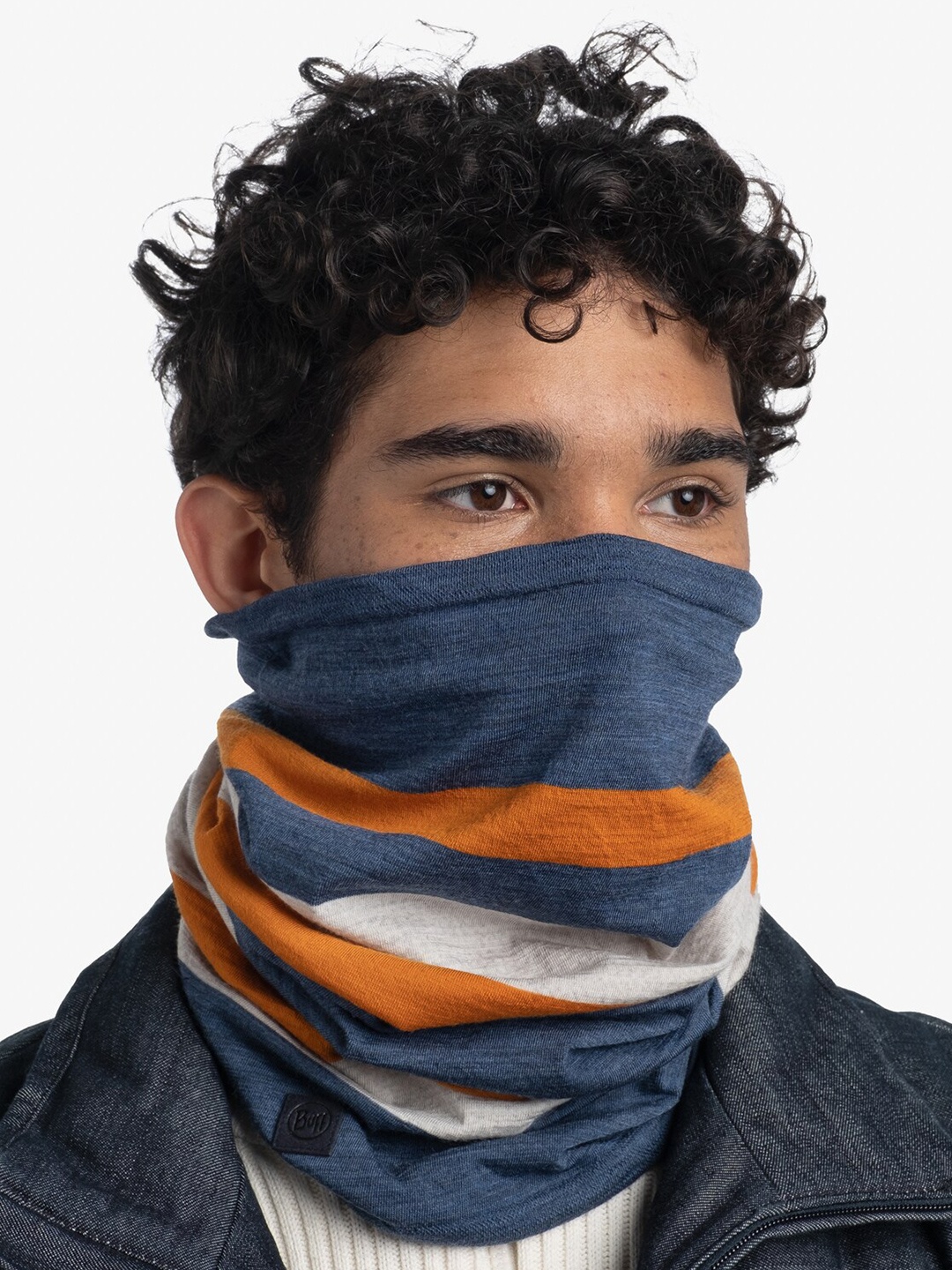 

Original Buff SA Unisex Colourblocked Woollen Scarf, Blue