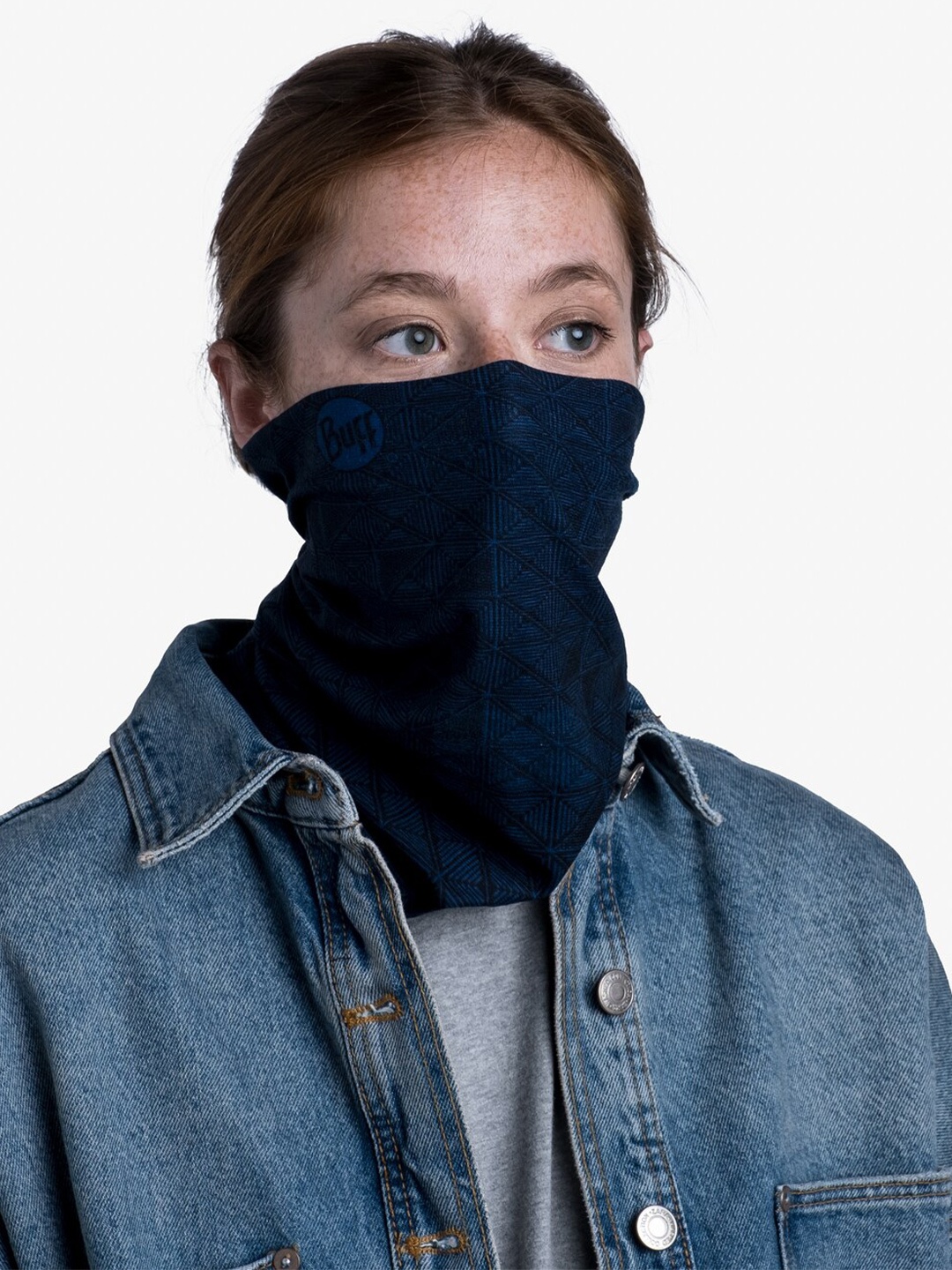 

Original Buff SA Unisex Printed Scarf, Navy blue