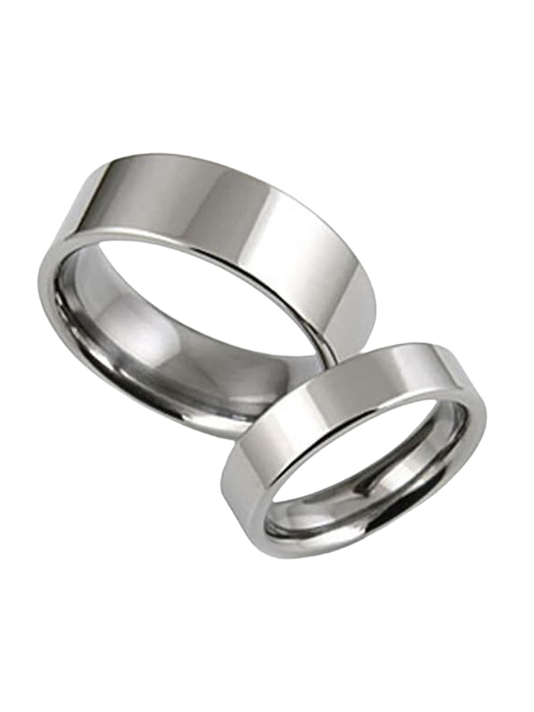 

VIEN Set Of 2 Silver-Plated Couple Finger Rings