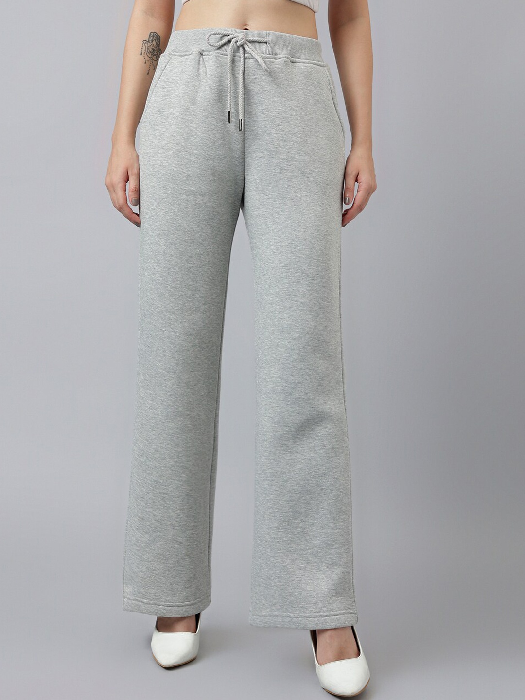 

Xpose Women Comfort High-Rise Trousers, Grey