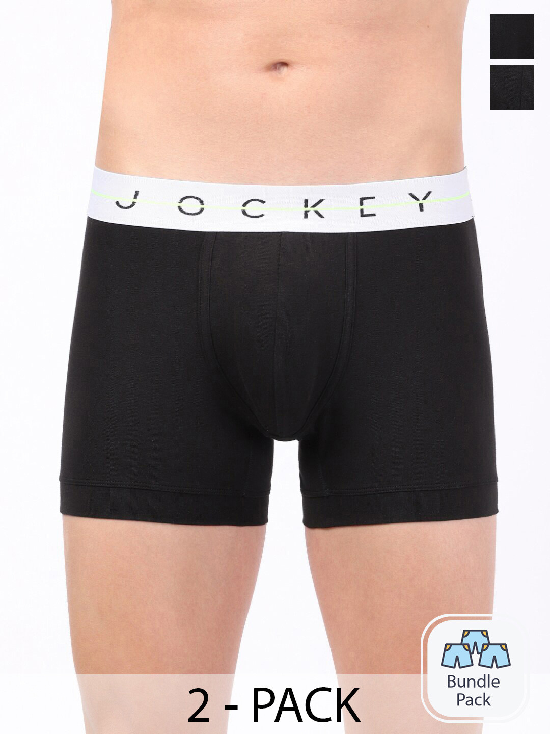 

Jockey Pack Of 2 Outer Elastic Trunk 18618372, Black