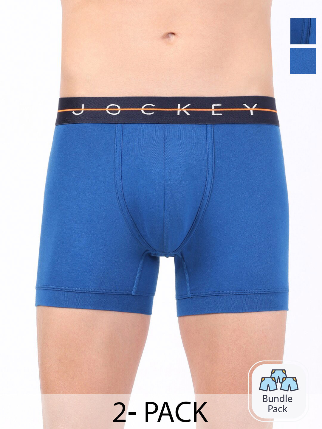 

Jockey Men Pack Of 2 Outer Elastic Trunks 18618384, Blue