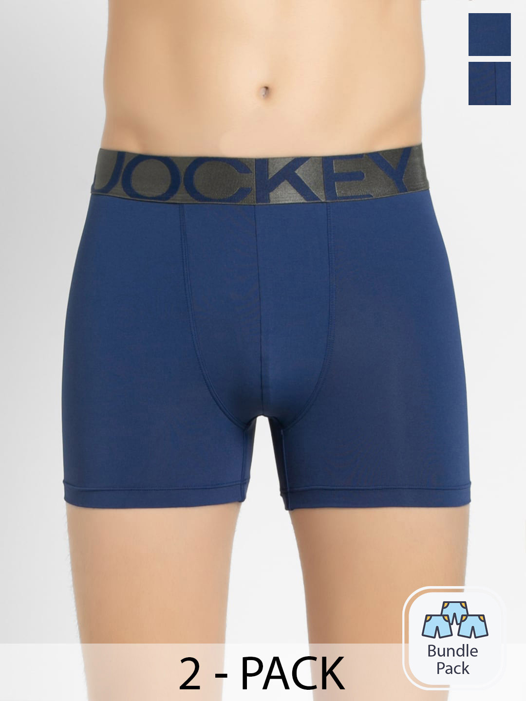 

Jockey Men Pack Of 2 Outer Elastic Trunks 10588336, Navy blue