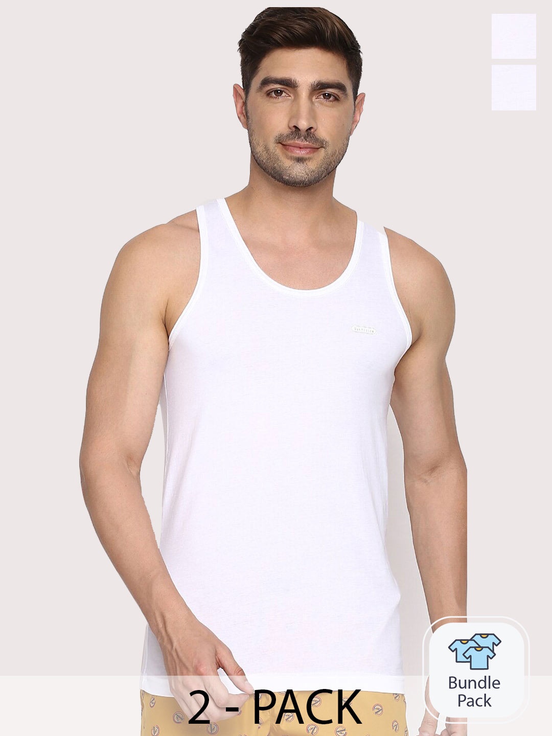 

Van Heusen Pack Of 2 Pure Cotton Innerwear Vests, White
