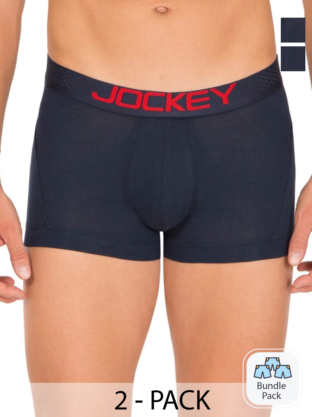 

Jockey Men Pack Of 2 Outer Elastic Trunk 11863660-2, Navy blue