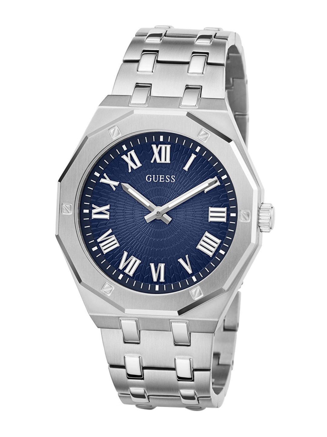 

GUESS Men Dial & Stainless Steel Bracelet Style Straps Analogue Watch GW0575G4, Blue