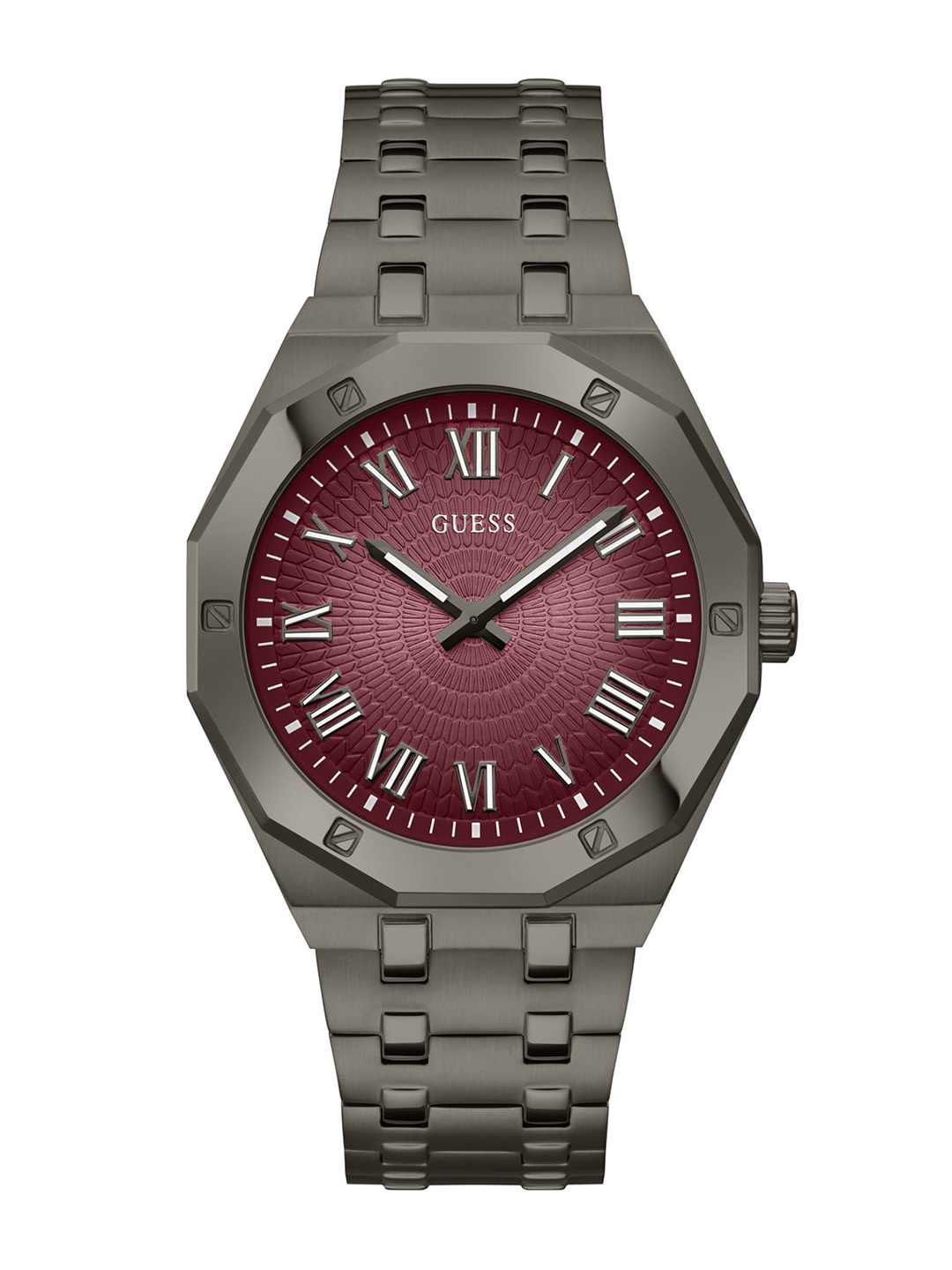 GUESS Men Water Resistance Stainless Steel Analogue Watch GW0575G5, Maroon