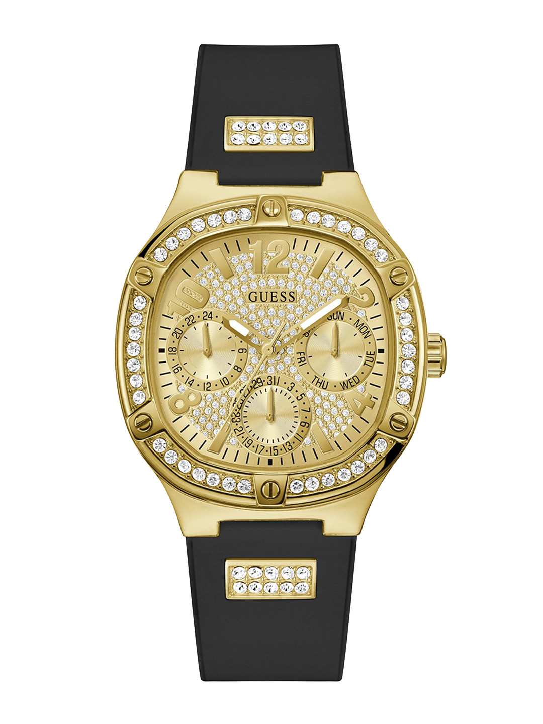 

GUESS Women Water Resistance Stainless Steel Analogue Watch GW0619L2, Gold