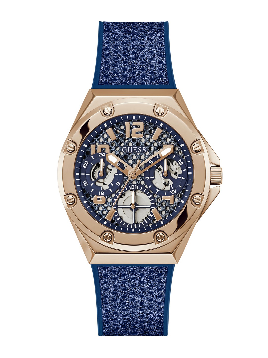 

GUESS Women Water Resistance Stainless Steel Analogue Watch GW0620L3, Blue