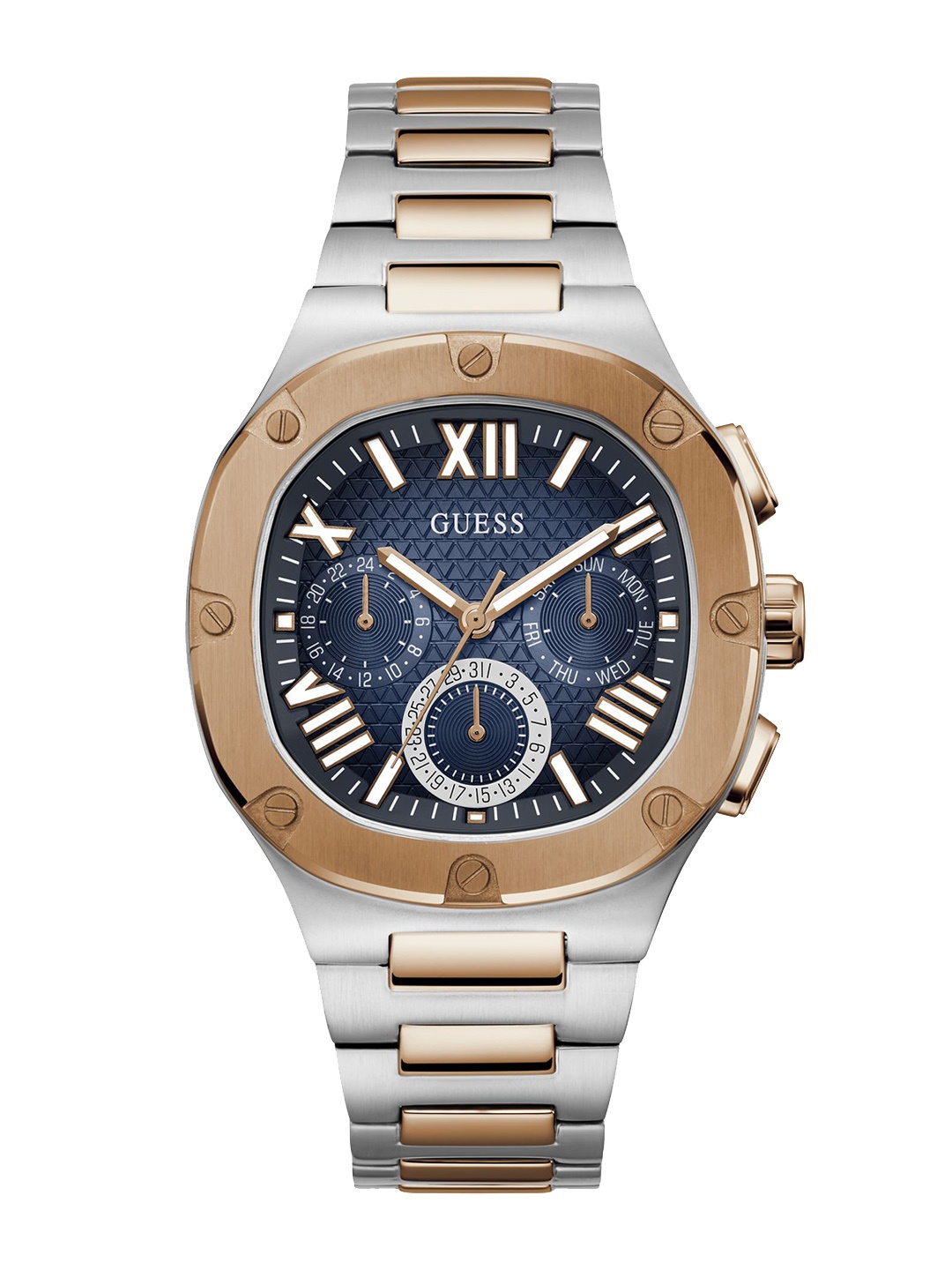 

GUESS Stainless Steel Bracelet Style Straps Analogue Watch GW0572G4, Blue