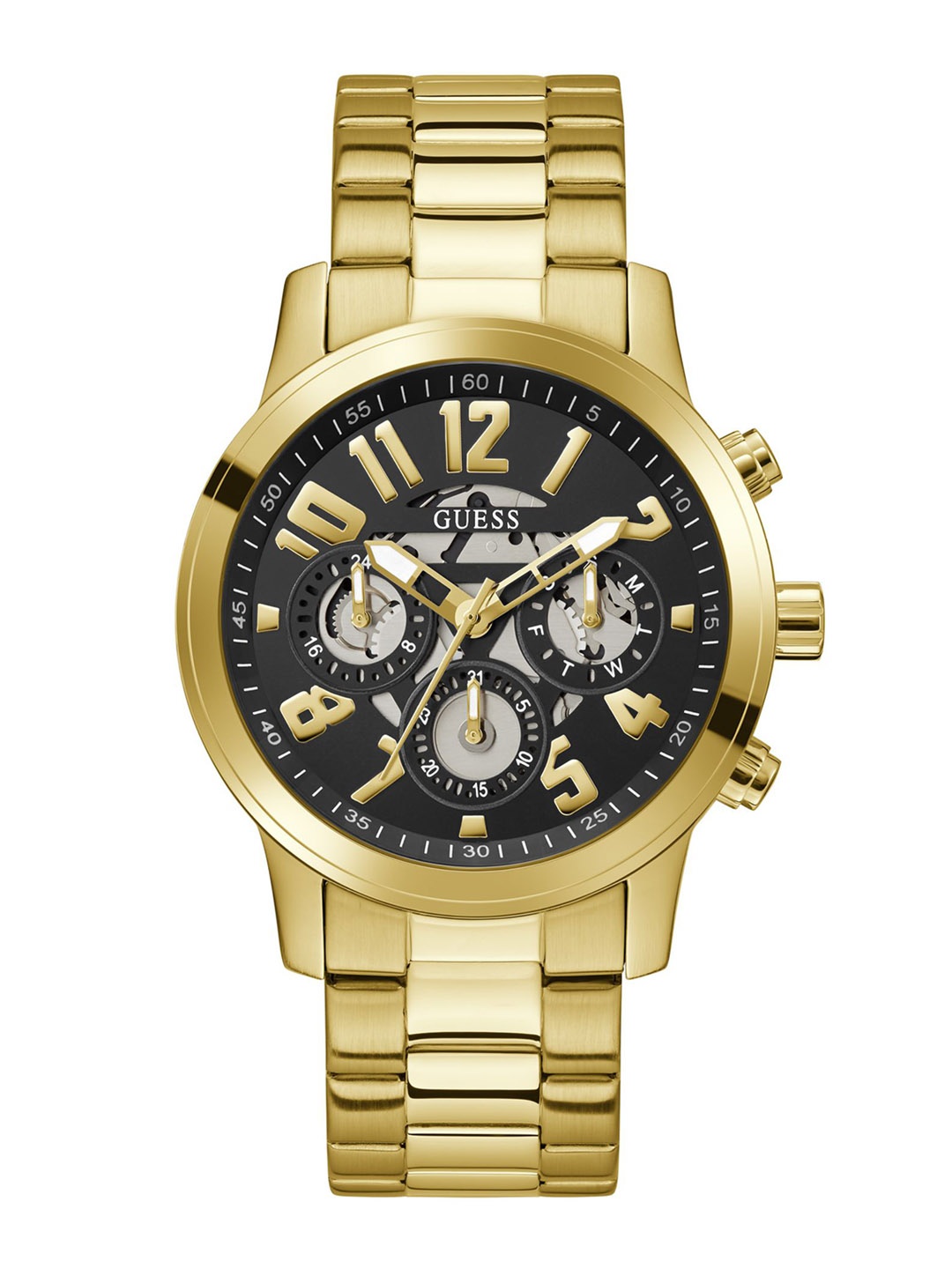 

GUESS Stainless Steel Bracelet Style Straps Analogue Watch GW0627G2, Black
