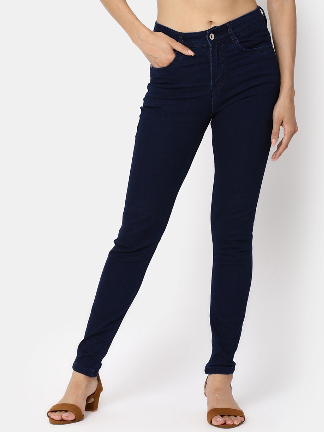 

V-Mart Women High Rise Clean Look Jeans, Blue