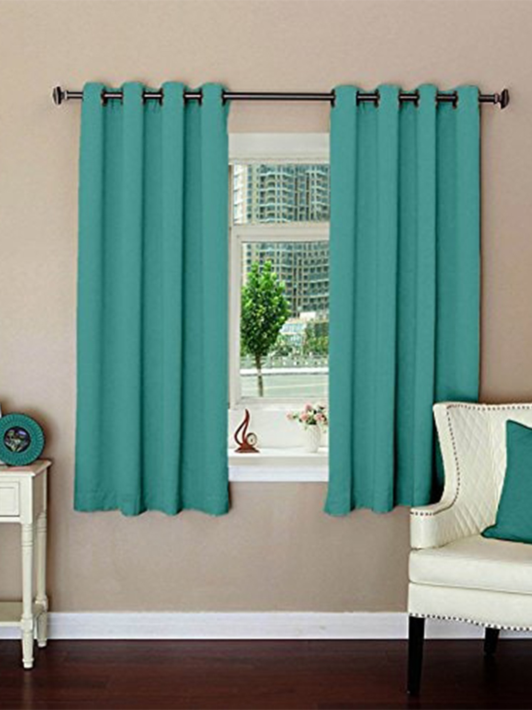 

Lushomes Blue Black Out Window Curtain