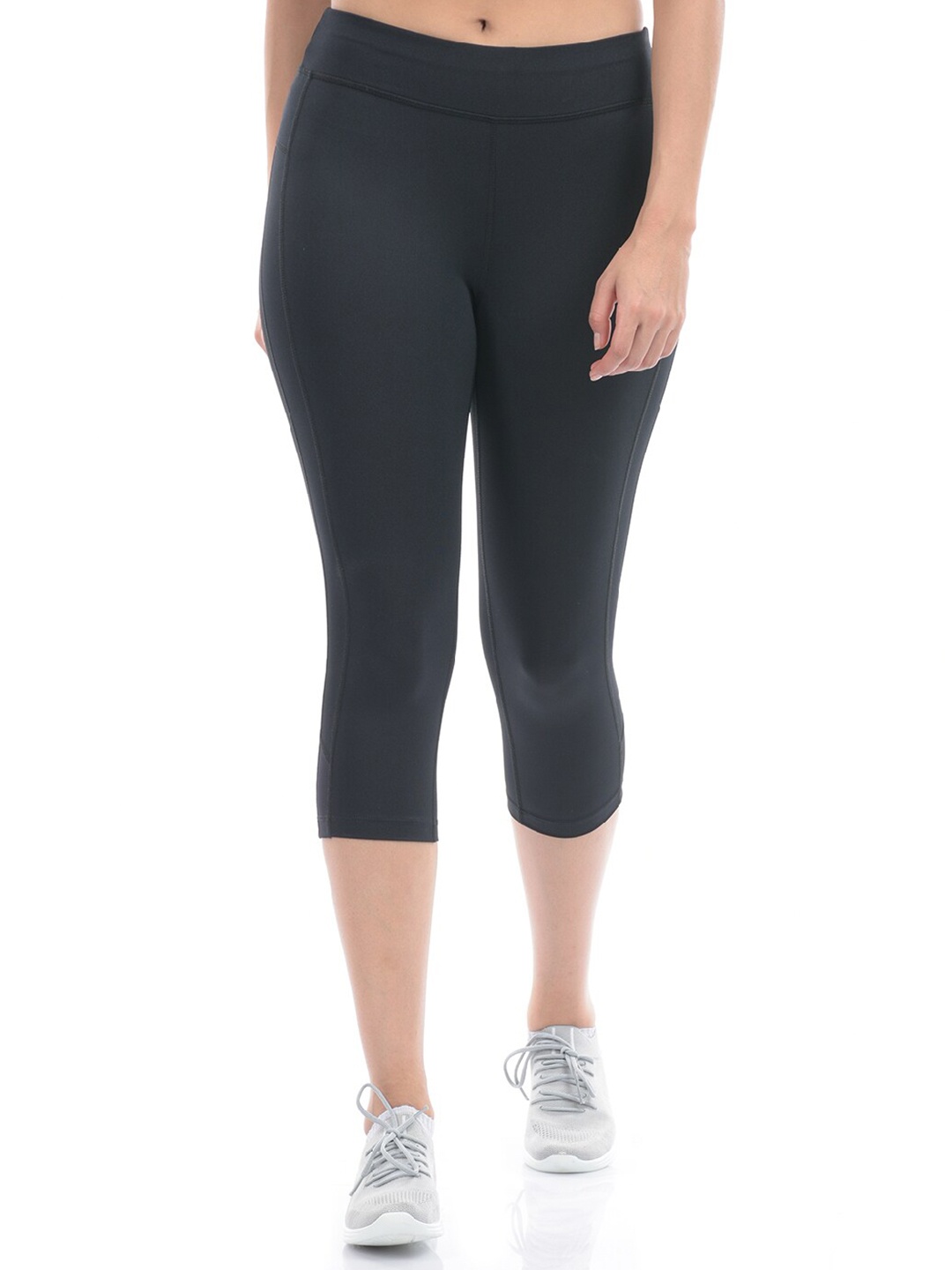 

Anta Mid-Rise Skinny Fit Capris, Black