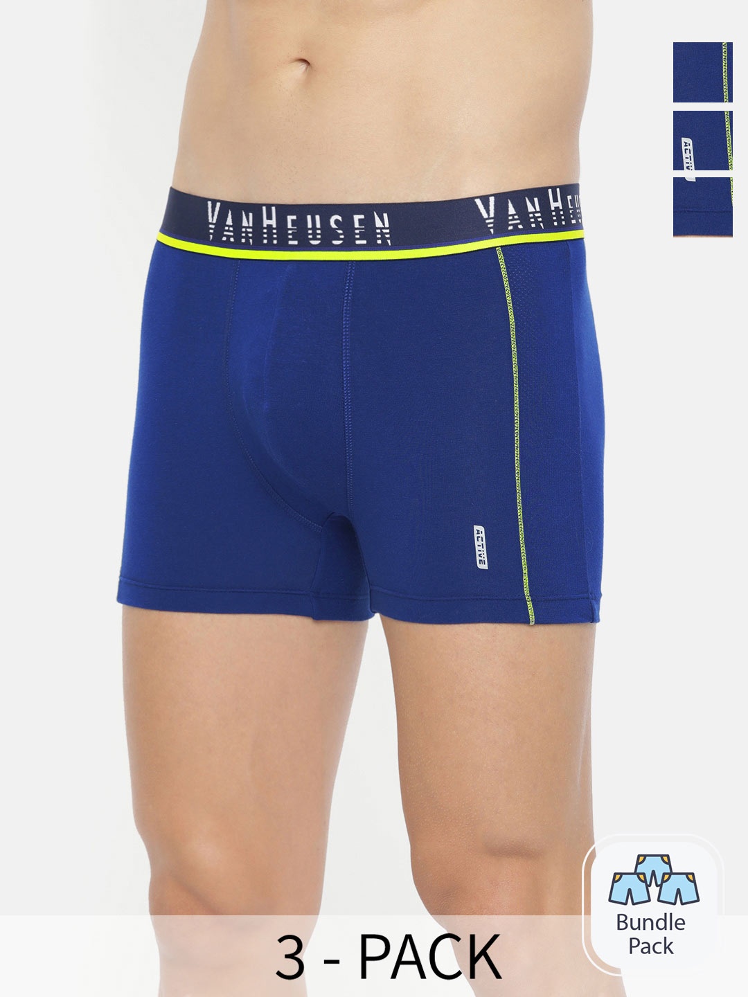 

Van Heusen Pack Of 3 Outer Elastic Trunk 10591126-3, Blue