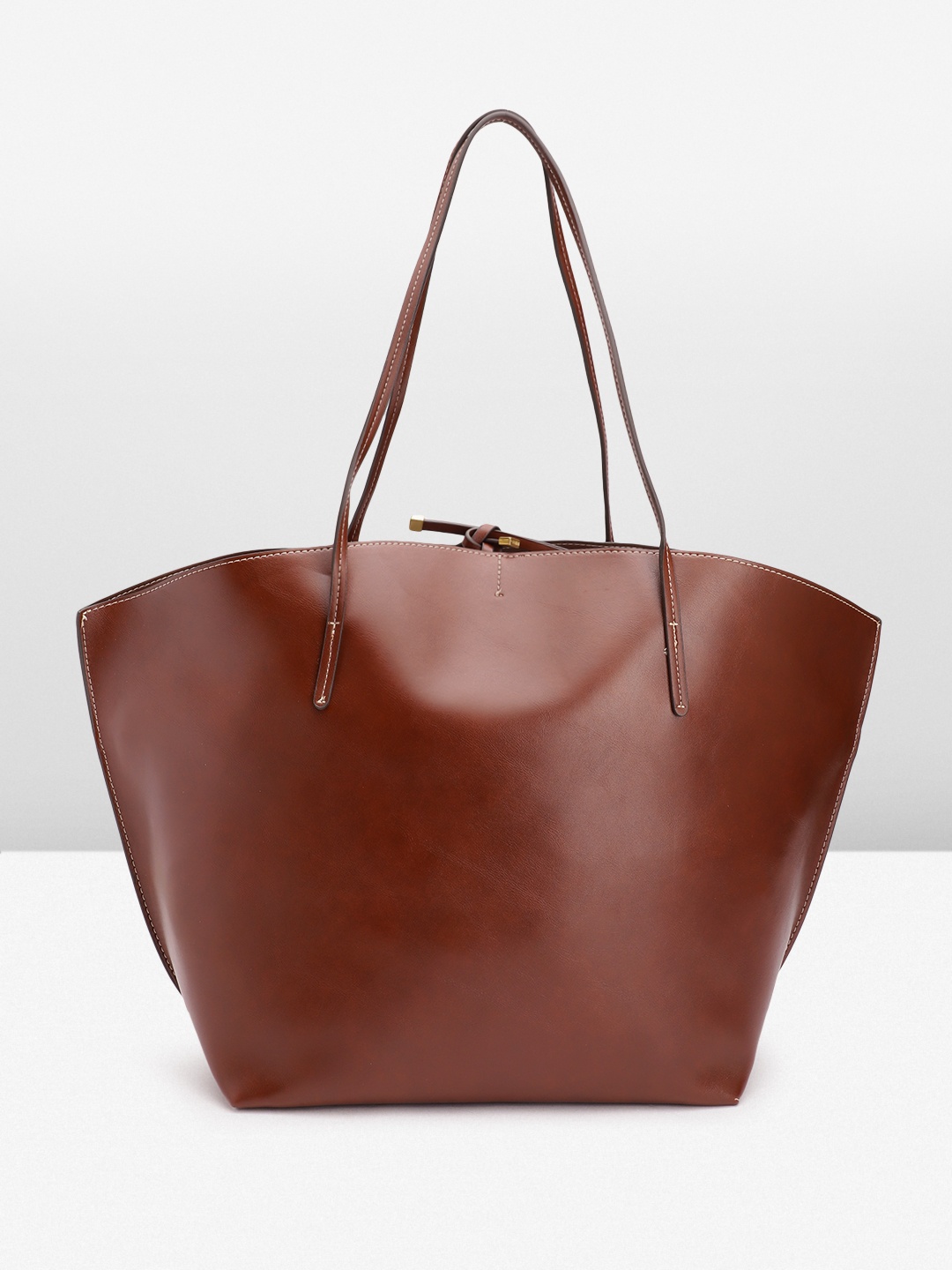 

MANGO Oversized Shopper Tote Bag, Brown