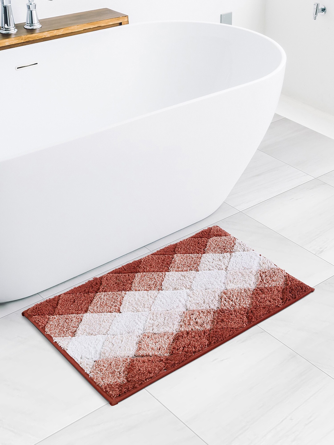 

OBSESSIONS Red 2200 GSM Cotton Bath Rug
