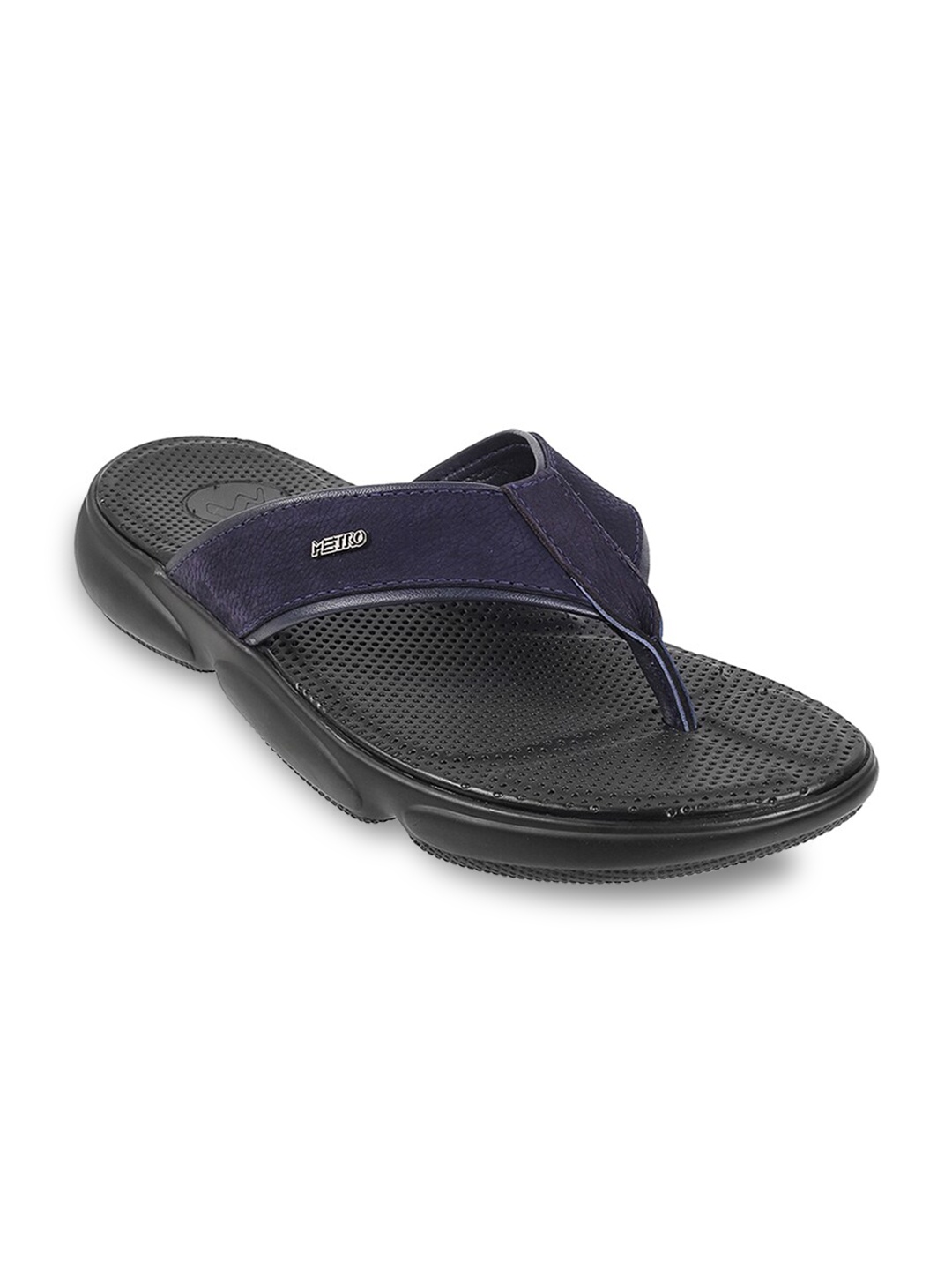 

Metro Men Textured Leather Comfort Sandals, Navy blue