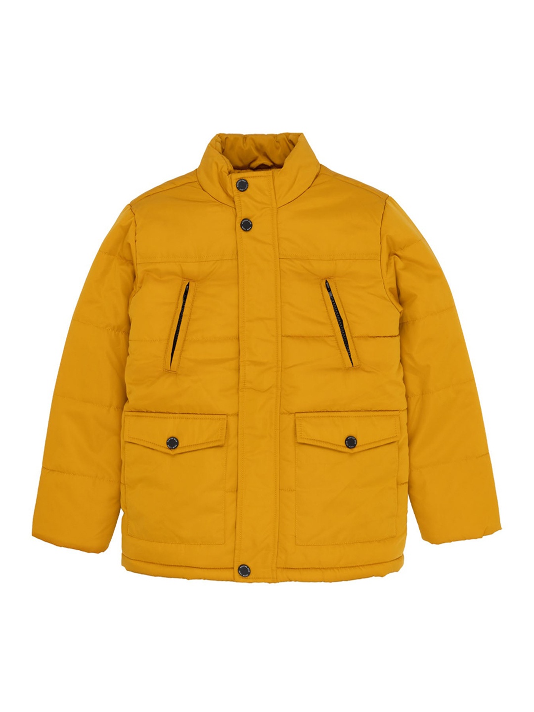 

Status Quo Boys Mock Collar Long Sleeves Padded Jacket, Mustard